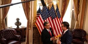 Outside First DOGE Caucus Meeting, Republican Says 'There Will Be Some Cuts' to Social Security