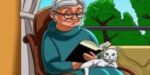 Where is the dog hiding in this image ?