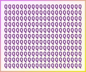 Can you find the "O" camouflaged among the "Q's"?