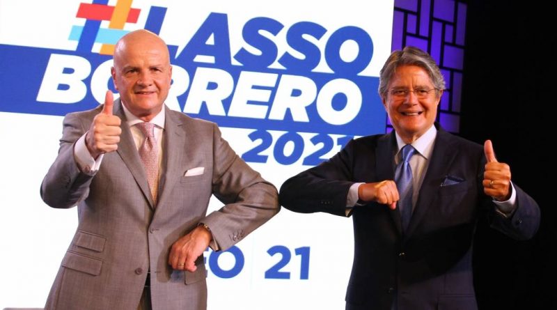Right is Presidential candidate Guillermo Lasso, Left is his VP pick Alfredo Borrero (Photo: Ultima Hora)