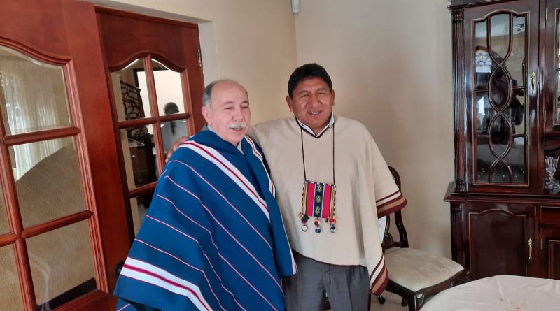 Ambassador Danilo Sanchez Vazquez with the governor of Potosi, Jhonny Mamani