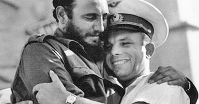 Yuri Gagarin and Fidel Castro in Havana